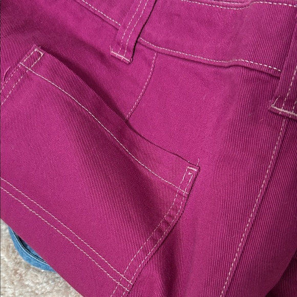 NWT Old Navy Fuchsia Denim Cargo Mini Skirt Size 22 Spring Summer Festival - Picture 12 of 12